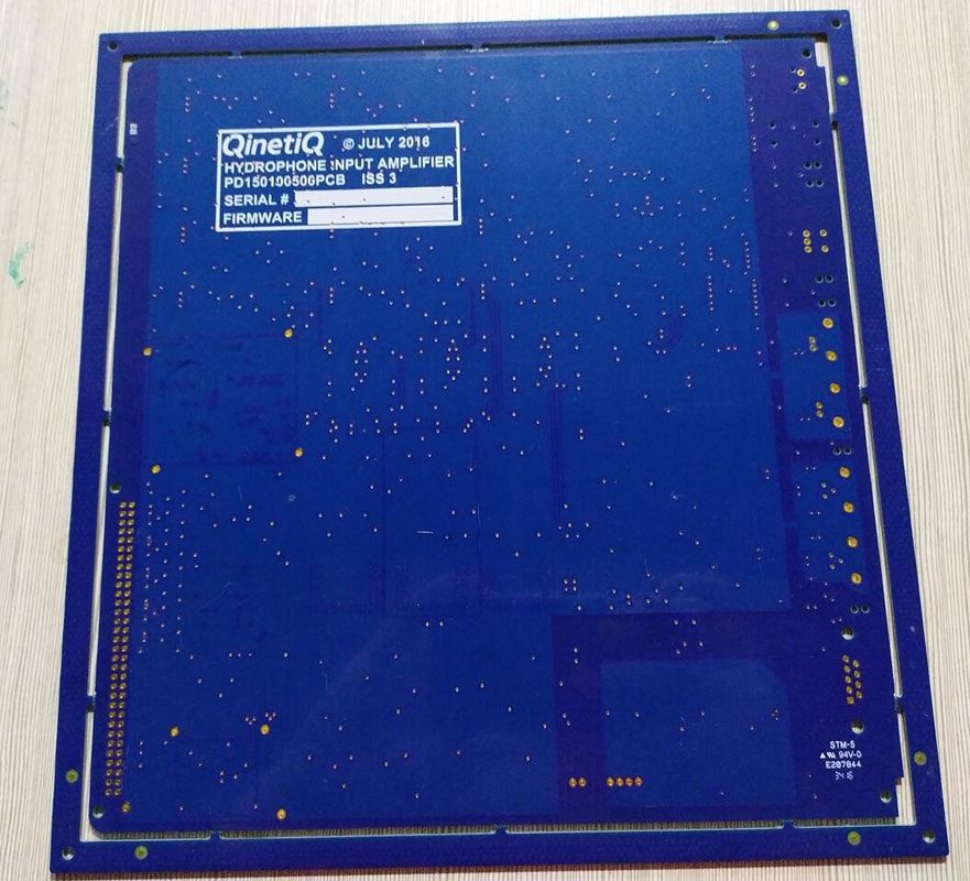 8层FR4蓝色Soldmask 1.6mm 1OZ铜厚度多层PCB板