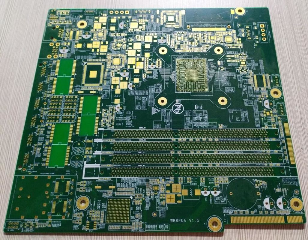 10层FR4 1.6mm 2OZ铜厚度绿色Soldmask多层PCB板