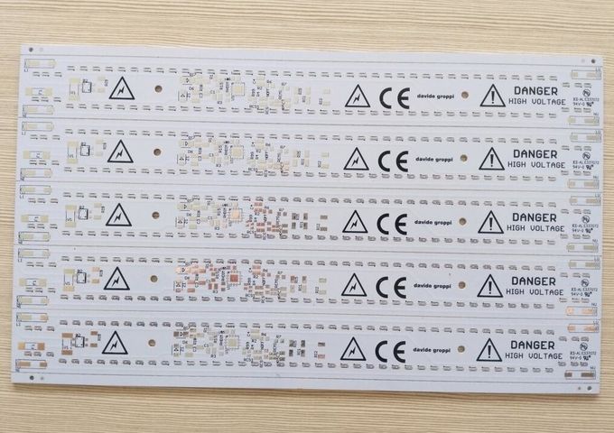 LED Aluminum PCB Single Layer Wite Soldermask PCB Board manufacturer