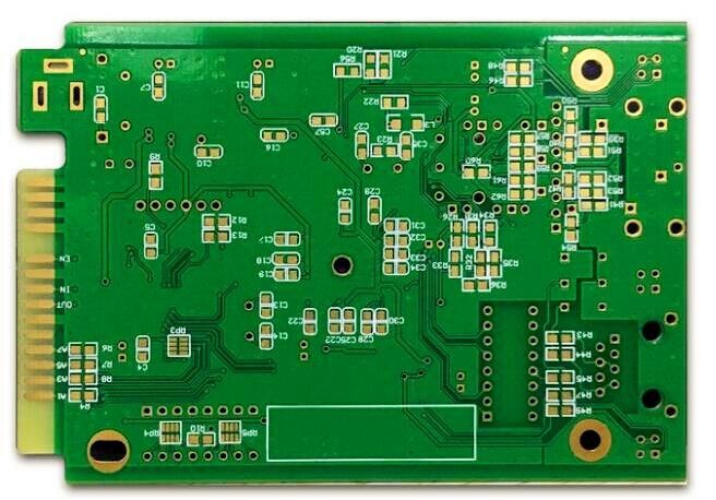 FR4 4 Layer 2U'' 2OZ HASL/ENIG Surface PCB Prototype ENIG Green Soldmask White Silkscreen With Gold Finger