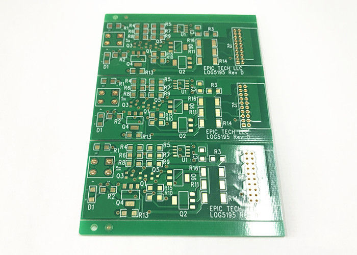 FR4 4 Layer 2U'' 2OZ HASL/ENIG Surface PCB Prototype ENIG Green Soldmask White Silkscreen With Gold Finger