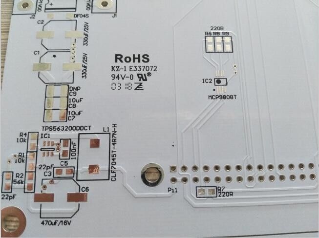 2oz Copper HASL Lead Free 0.063" Thickness White Soldmask Electronic Printed Circuit Board