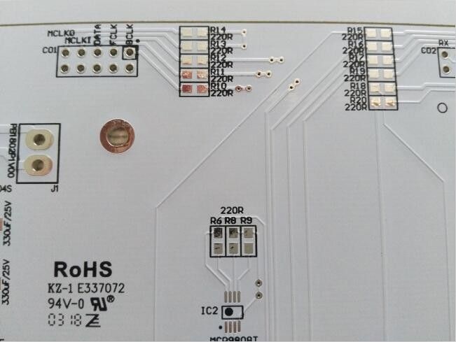 2oz Copper HASL Lead Free 0.063" Thickness White Soldmask Electronic Printed Circuit Board