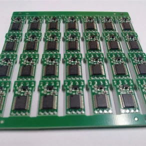 6 Layer 2 Oz Prototype PCB Assembly Black Soldmask White Silkscreen Green Surface